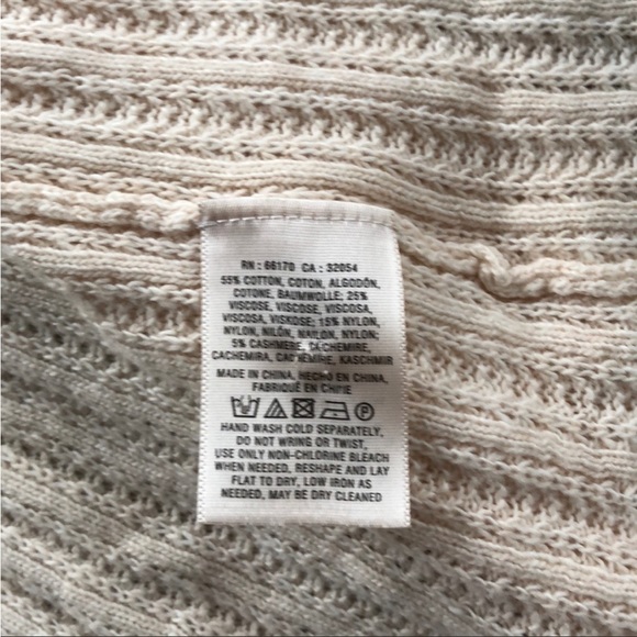 Anthropologie Moth Pointelle Peplum Cardigan M - Picture 5 of 6